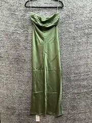 Abercrombie & Fitch Dress Strapless Emerson Maxi Dress Lush Green Size Small