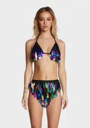 [Daisy Shock] Rainbow Angel Dust Bra Top