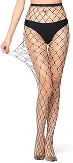 [Namvo] 5 Pairs Fishnet Tights Black for Women Fishnet Stockings Tights Fishnet Stockings Sexy Elastic Tights with High
