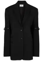 Coperni Buckle-embellished Twill Blazer - Black - 8 8