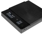 High-Accuracy Coffee Scale with Tare, LCD Display & Rechargeable Battery - Black