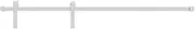 'vidaXL Sliding Door Hardware Kit- Powder Coated Steel, 183 cm Sliding Rails, Heavy-Duty, for Barn Kitchen Study Doors, Compact Design, Safe & Quiet, White