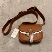 Coach Amelia Soft Pebbled Leather Small Saddle Bag Redwood NWT