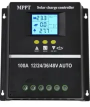 100A MPPT Solar Charge Controller 12V 24V 36V 48V LCD Display Battery Regulator