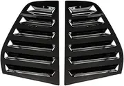 A Pair Car Rear Side Window Shutter Cover Trim Window Louver Side Air Vent Trim Compatible for VW Golf 5 MK5 2003-2010(Gloss Black)
