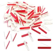 100Pcs White Adhesive Safety Pins Back, Adhesive Bar Pins for Nametags ID Badge