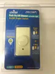 Leviton Decora Single Pole/3-Way On/Off Light Dimmer Switch Ivory - RPI06-1LA