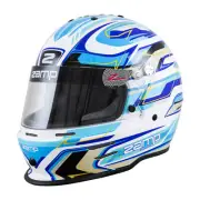 Zamp H753C4452, RZ-42Y Youth Helmet, 52cm, White/Blue/Lt Blue, Snell CMR2016