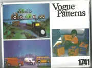 Vogue Sewing Pattern 1741, Toys, Trucks, Blocks, with Applique Transfers, Uncut