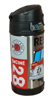 Brand New Thermos Brand 355ml Kids Funtainer Drink Bottle Flask Firetruck