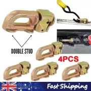 4X Cargo Control L Track Double Stud Fitting Truck Trailer Tie-Down Anchor Point