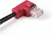 Cat5e LAN Cable UTP Cat 5 RJ45 Network Patch Left and Right Angle for PS2 PC Computer Router Cord(Right Angled)