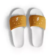 STACKZ - Women's Prosperity 'Dollar Sign' Slides - Gold/White