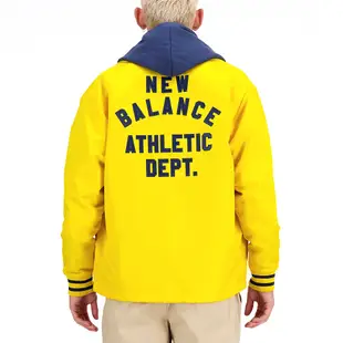 New Balance NB 男 黃色 休閒 日常 穿搭 冬季 教練外套 外套 MJ41553GGL