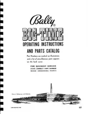 BALLY BIG-TIME [BINGO] PINBALL MACHINE MANUAL - NEW!