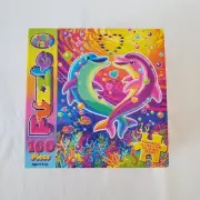 LISA FRANK Dancing Dolphins Colorful 100 Piece Puzzle 12.5x15 Underwater Sealife