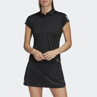 【adidas 愛迪達】Club 3 Str Polo 女 Polo衫 短袖 上衣 網球 吸濕 排汗 愛迪達 黑(FK6985)