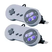2 Packs USB Controller for Super Nintendo NES SNES, USB Famicom Controller