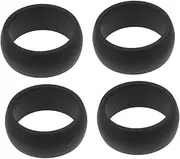 Veemoon 4pcs Silicone Ring Men's Silicone Rings Silicone Mens Ring Women Rings Men's Ring Womens Silicone Rings Silicone Finger Ring Gym Accessories Man Protective Ring Sports Black