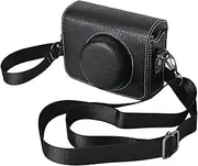 [NZBZHHZGPL] PU Leather Camera Case Bag Fit for Canon SX740 HS SX730 G7X Mark II III G7X2 G7X3 Fit for Sony ZV1II ZV1F Camera Bag(Litchi 560 Black)