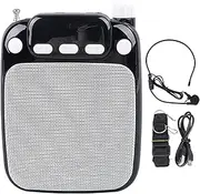 Portable Voice Amplifier for Teachers, Rechargeable Mini Voice Amplifier, 10W Mini Pa System with Bluetooth Function, 2200mAh Wireless Voice Amplifier with Microphone and Back Clip (Black)