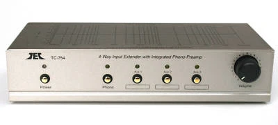 TCC TC-754 Phono Preamp w/ 3 AUX Inputs; SILVER FINISH