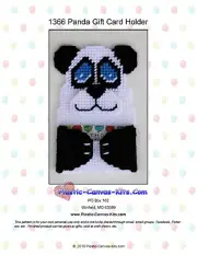 Panda Bear Gift Card Holder- Plastic Canvas Pattern or Kit