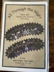 All Through the Night. #310 Silent Night Holy Night Appliqué Quilt Wallhanging