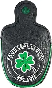 CAQYPVH Leather Mallet Putter Head Case, Black