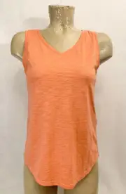 NWT $29 Chico's Peach Tank Top 00 16.5" Sleeveless V Neck Ultimate Tee Shirt