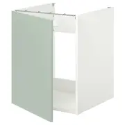 ENHET bc f sink/door, white/pale grey-green, 60x62x75 cm
