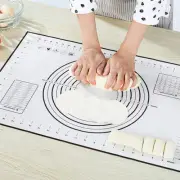 Non-Stick Silicone Rolling Baking Pastry Dough Kneading Sheet Mat 50x70 cm Black