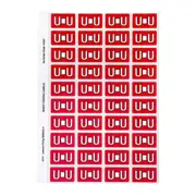 Avery Red U Side Tab Colour Coding Label 240pcs (45x25mm)