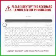 Thin Silicone Keyboard Cover Compatible with Logitech K480 Bluetoo WYGCH- Ultra