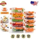 BPA Free 10 Pack Glass Food Containers with Lids - Dishwasher and Microwave Safe