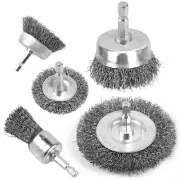 5 Pcs Professional Wire Wheel Brushes for Drill Attachments Cleaning Rust