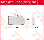 TRW Lucas Sintered lining MCB602SV