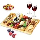 Serving Tray Charcuterie And Cheese Board - Large Bamboo Platter House Warming