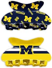 Littlearth NCAA Team Hair Claw Set Michigan Wolverines