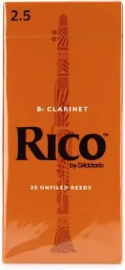D'Addario RCA2525 Rico Bb Clarinet Reed - 2.5 (25-pack)