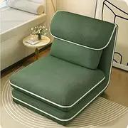 TPTBON Foldable Lazy Sofa Bed, Floor Couch, Convertible Sleeper Chair, Single Sofa, Sleeper Sofa, Cozy Small Couch for Home Living Room(Green)
