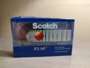 Scotch BX/60 blank Cassette Recording Tape Low Noise Normal Bias NEW Sealed
