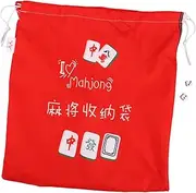IWOWHERO Durable Mahjong Storage Container Large Capacity Drawstring Pouch Portable Organizer for Mahjong