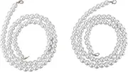 Respicefinem 2Pcs Imitation Pearl Chains Purse Handle Strap Handbag Decoration Replacement Accessories for Women 1meter ABS Material Strong Not Easy To Break Match Various Bags (1m)