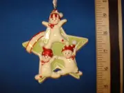 Snowman Ornament Three Snowmen on a Star A0046 73
