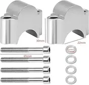 Adjustable Bracket Motorcycle Handlebar Riser Bar Mount Handle Clamp Heightening Column Accessories Universal 22mm/28mm (Color : 22mm Plating)