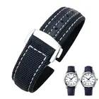 Blue & White Strap Bracelet for Omega Seamaster Aqua Terra in Nylon