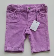 Pumpkin Patch Baby Girls Washed Cord Pants Jeans size 0000 Colour Viola