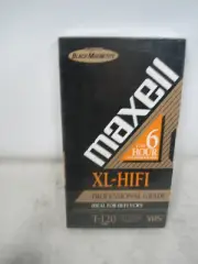 maxell xl-hifi vhs t-120 videocassette video tape brand new sealed vcr