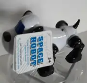 White Toy Robotic Light Up Astro Dog + barking sound with posable arms and legs